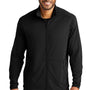 Port Authority Mens Accord Stretch Fleece Moisture Wicking Full Zip Jacket - Black