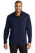 Port Authority K595 Mens Accord Stretch Fleece Moisture Wicking Full Zip Jacket Navy Blue Model Front