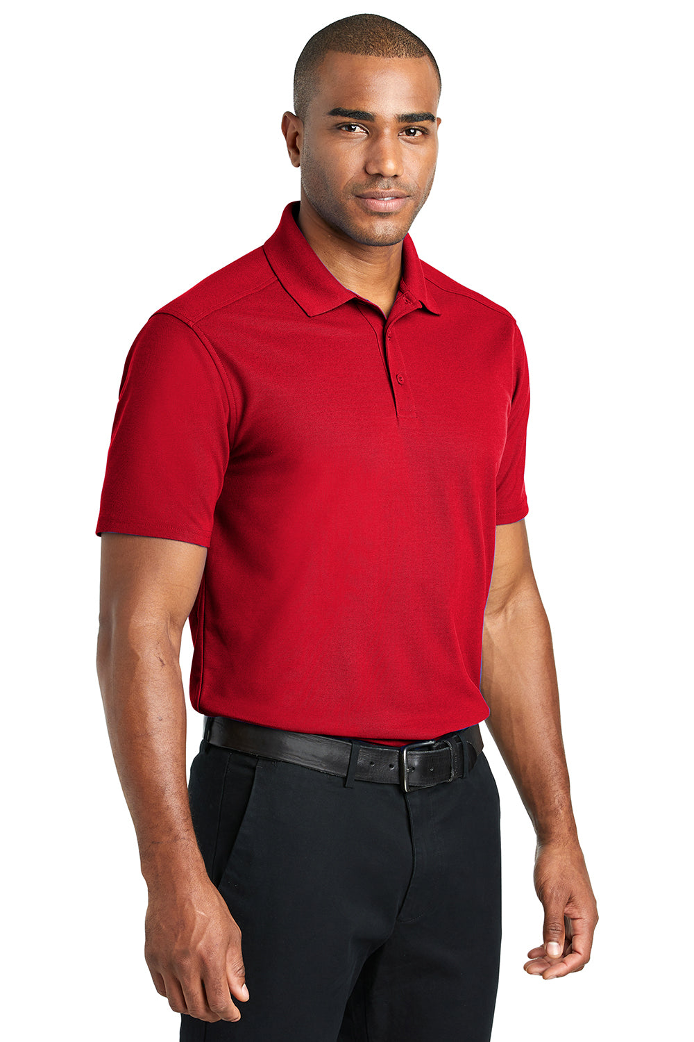 Port Authority K600 Mens EZPerformance Moisture Wicking Short Sleeve Polo Shirt Apple Red Model 3q