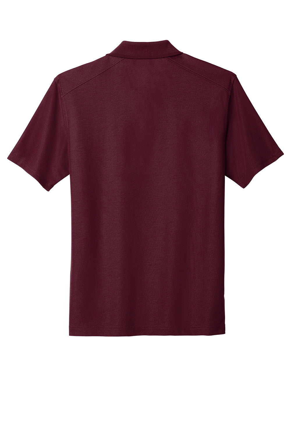 Port Authority K600 Mens EZPerformance Moisture Wicking Short Sleeve Polo Shirt Maroon Flat Back