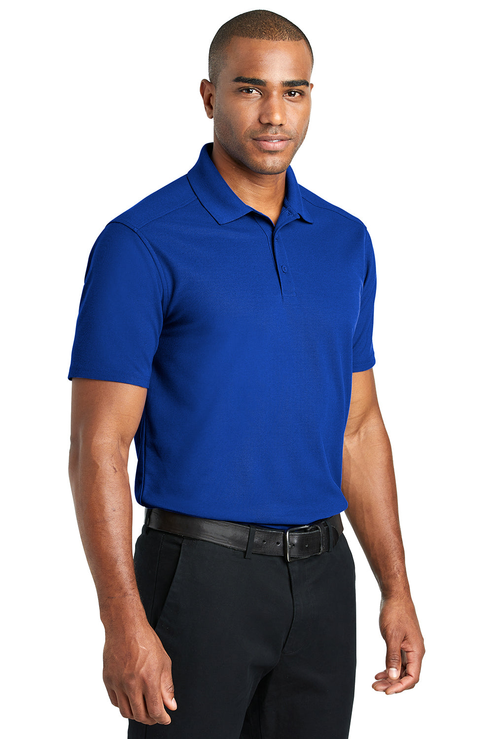 Port Authority K600 Mens EZPerformance Moisture Wicking Short Sleeve Polo Shirt True Royal Blue Model 3q