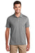 Port Authority K646 Mens Gingham Moisture Wicking Short Sleeve Polo Shirt Black/White Model Front