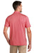 Port Authority K646 Mens Gingham Moisture Wicking Short Sleeve Polo Shirt Rich Red/White Model Back