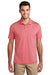 Port Authority K646 Mens Gingham Moisture Wicking Short Sleeve Polo Shirt Rich Red/White Model Front