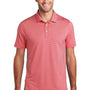 Port Authority Mens Gingham Moisture Wicking Short Sleeve Polo Shirt - Rich Red/White