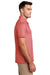 Port Authority K646 Mens Gingham Moisture Wicking Short Sleeve Polo Shirt Rich Red/White Model Side