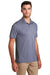 Port Authority K646 Mens Gingham Moisture Wicking Short Sleeve Polo Shirt True Navy Blue/White Model 3q