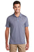 Port Authority K646 Mens Gingham Moisture Wicking Short Sleeve Polo Shirt True Navy Blue/White Model Front