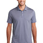 Port Authority Mens Gingham Moisture Wicking Short Sleeve Polo Shirt - True Navy Blue/White