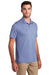 Port Authority K646 Mens Gingham Moisture Wicking Short Sleeve Polo Shirt True Royal Blue/White Model 3q