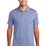 Port Authority Mens Gingham Moisture Wicking Short Sleeve Polo Shirt - True Royal Blue/White