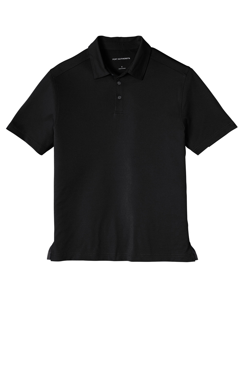 Port Authority K682 Mens City Moisture Wicking Short Sleeve Polo Shirt Black Flat Front