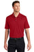 Port Authority K683 Mens City Stretch Flat Knit Short Sleeve Polo Shirt Engine Red Model Front