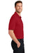 Port Authority K683 Mens City Stretch Flat Knit Short Sleeve Polo Shirt Engine Red Model Side