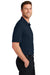 Port Authority K683 Mens City Stretch Flat Knit Short Sleeve Polo Shirt River Navy Blue Model Side