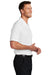 Port Authority K683 Mens City Stretch Flat Knit Short Sleeve Polo Shirt White Model Side