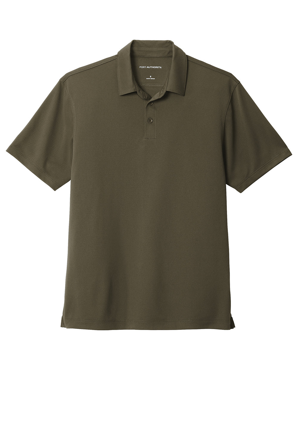 Port Authority K750 Mens Moisture Wicking Short Sleeve Polo Shirt Deep Olive Green Flat Front