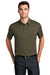 Port Authority K750 Mens Moisture Wicking Short Sleeve Polo Shirt Deep Olive Green Model Front