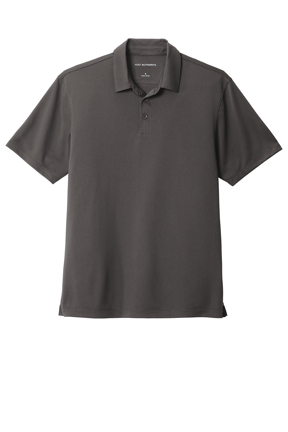 Port Authority K750 Mens Moisture Wicking Short Sleeve Polo Shirt Sterling Grey Flat Front