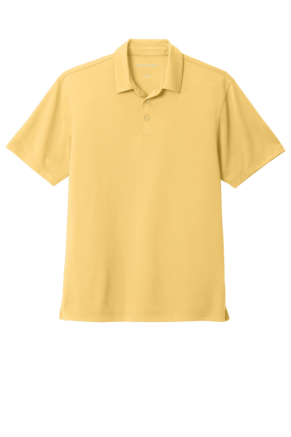 Port Authority K750 Mens Moisture Wicking Short Sleeve Polo Shirt Sunbeam Yellow Flat Front