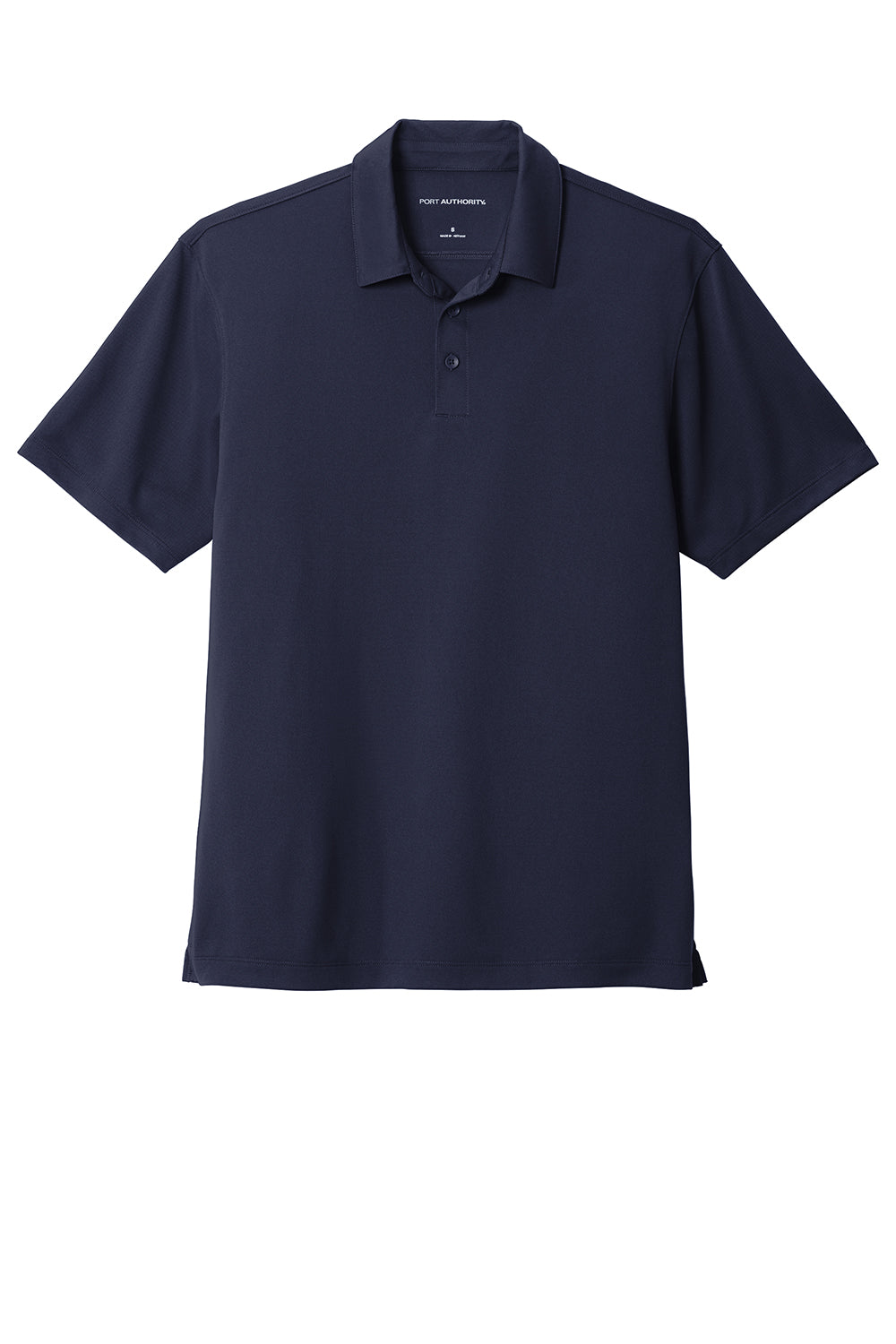 Port Authority K750 Mens Moisture Wicking Short Sleeve Polo Shirt True Navy Blue Flat Front