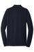 Port Authority K8000LS Mens Wrinkle Resistant Long Sleeve Polo Shirt Navy Blue Flat Back