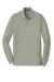 Port Authority K8000LS Mens Wrinkle Resistant Long Sleeve Polo Shirt Heather Oxford Grey Flat Front