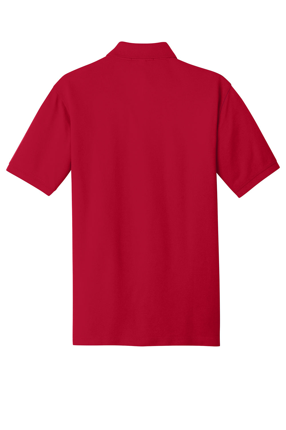 Port Authority K8000/TK8000 Mens Wrinkle Resistant Short Sleeve Polo Shirt Apple Red Flat Back