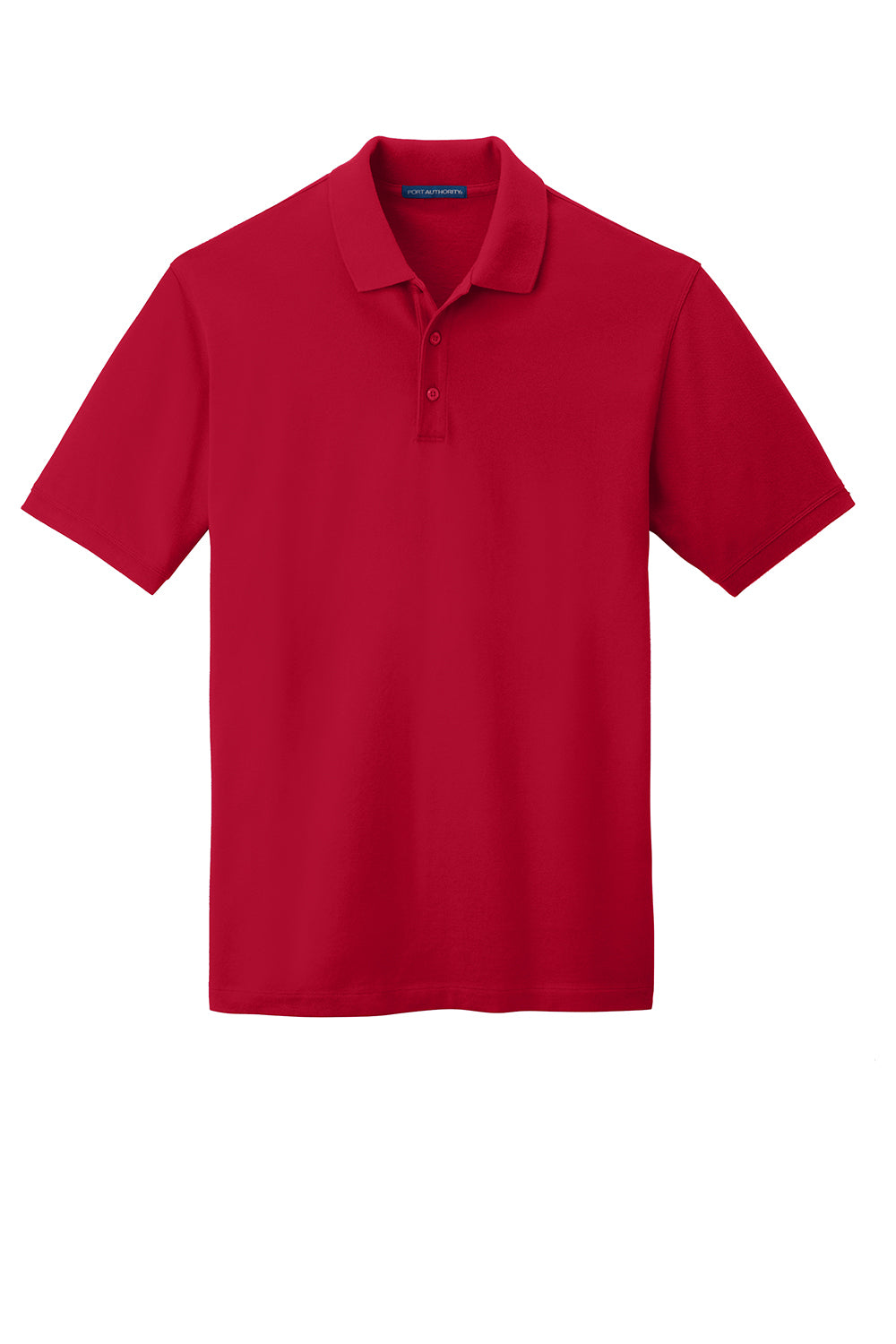 Port Authority K8000/TK8000 Mens Wrinkle Resistant Short Sleeve Polo Shirt Apple Red Flat Front