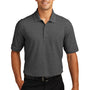 Port Authority Mens Wrinkle Resistant Short Sleeve Polo Shirt - Heather Charcoal Grey