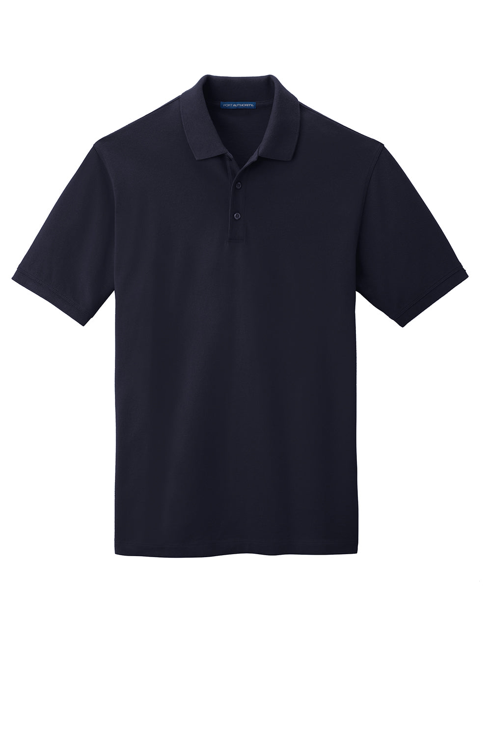 Port Authority K8000/TK8000 Mens Wrinkle Resistant Short Sleeve Polo Shirt Navy Blue Flat Front