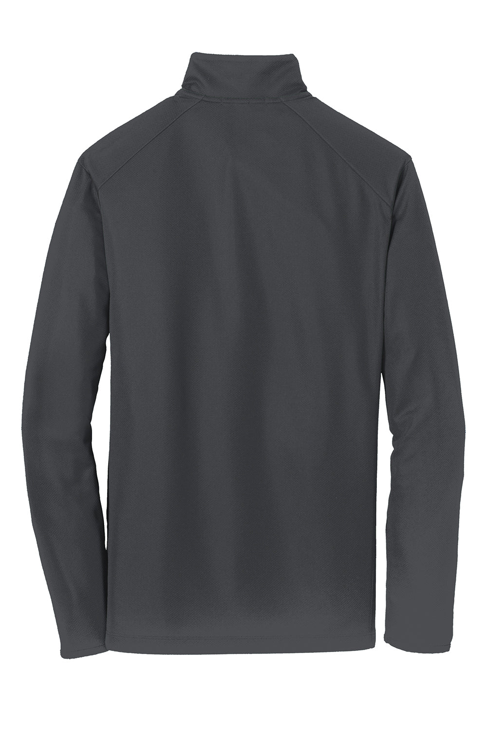 Port Authority K806 Mens Moisture Wicking 1/4 Zip Sweatshirt Battleship Grey Flat Back