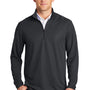 Port Authority Mens Moisture Wicking 1/4 Zip Sweatshirt - Battleship Grey