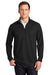 Port Authority K806 Mens Moisture Wicking 1/4 Zip Sweatshirt Black Model Front