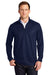 Port Authority K806 Mens Moisture Wicking 1/4 Zip Sweatshirt True Navy Blue Model Front