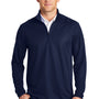 Port Authority Mens Moisture Wicking 1/4 Zip Sweatshirt - True Navy Blue