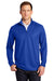 Port Authority K806 Mens Moisture Wicking 1/4 Zip Sweatshirt True Royal Blue Model Front