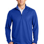 Port Authority Mens Moisture Wicking 1/4 Zip Sweatshirt - True Royal Blue