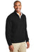 Port Authority K807 Mens 1/4 Zip Long Sleeve Sweater Deep Black Model 3q