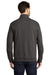 Port Authority K809 Mens Interlock Full Zip Jacket Heather Charcoal Grey/Heather Medium Grey Model Back