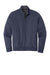 Port Authority K809 Mens Interlock Full Zip Jacket Heather Estate Blue/Heather Charcoal Grey Flat Front