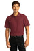 Port Authority K810 Mens React SuperPro Snag Resistant Short Sleeve Polo Shirt Burgundy Model Front