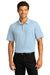 Port Authority K810 Mens React SuperPro Snag Resistant Short Sleeve Polo Shirt Cloud Blue Model Front