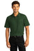 Port Authority K810 Mens React SuperPro Snag Resistant Short Sleeve Polo Shirt Dark Green Model Front