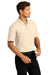 Port Authority K810 Mens React SuperPro Snag Resistant Short Sleeve Polo Shirt Ecru Model 3q