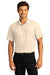 Port Authority K810 Mens React SuperPro Snag Resistant Short Sleeve Polo Shirt Ecru Model Front