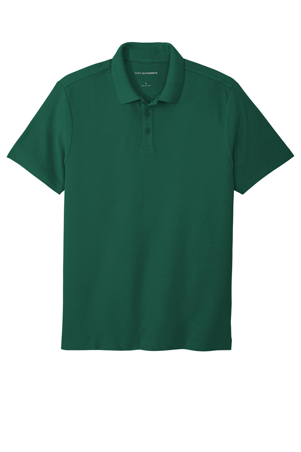 Port Authority K810 Mens React SuperPro Snag Resistant Short Sleeve Polo Shirt Marine Green Flat Front