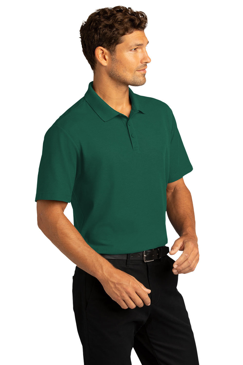 Port Authority K810 Mens React SuperPro Snag Resistant Short Sleeve Polo Shirt Marine Green Model 3q