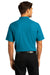 Port Authority K810 Mens React SuperPro Snag Resistant Short Sleeve Polo Shirt Parcel Blue Model Back