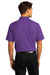 Port Authority K810 Mens React SuperPro Snag Resistant Short Sleeve Polo Shirt Purple Model Back